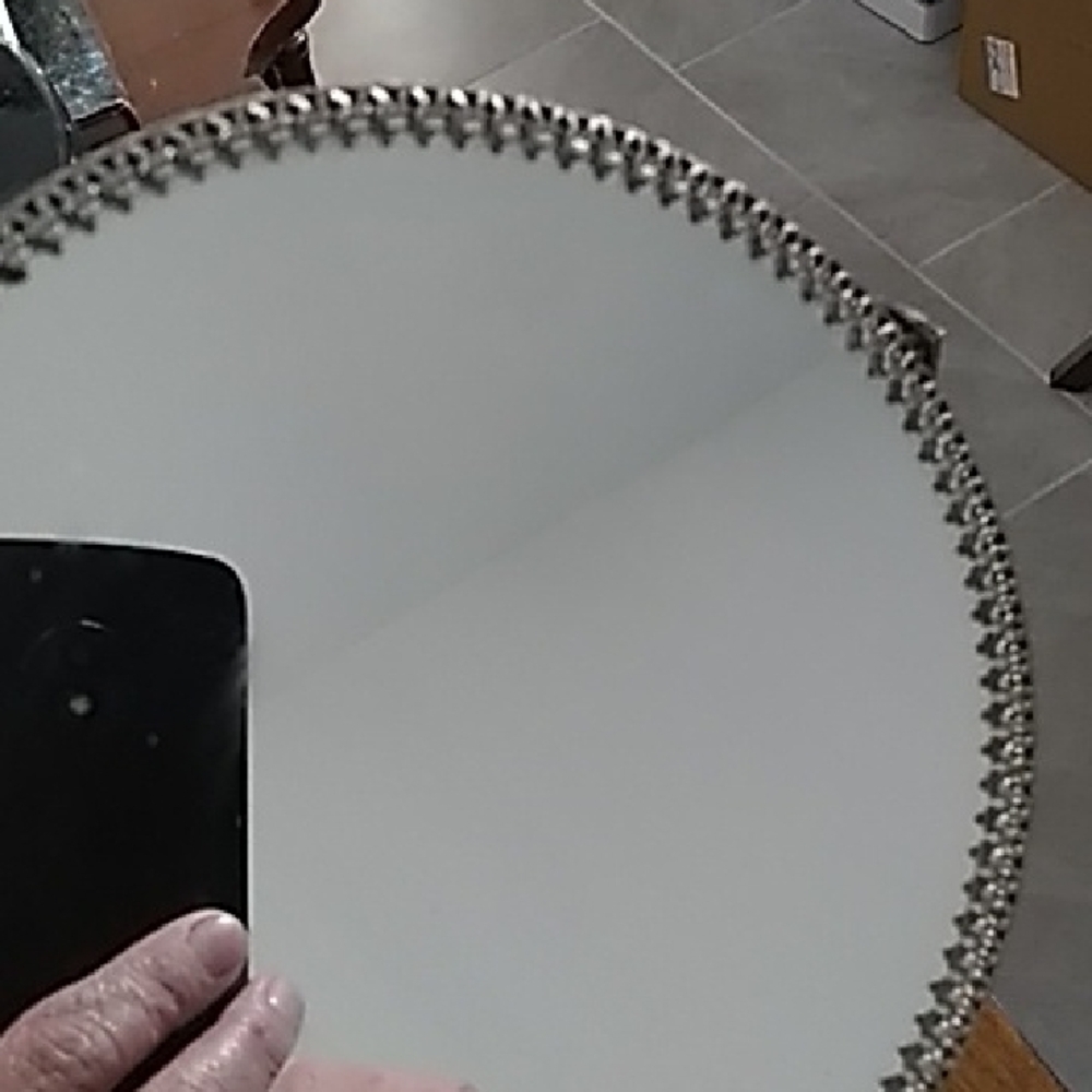 Elegant Silver Tabletop Mirror - Picture 3 of 5